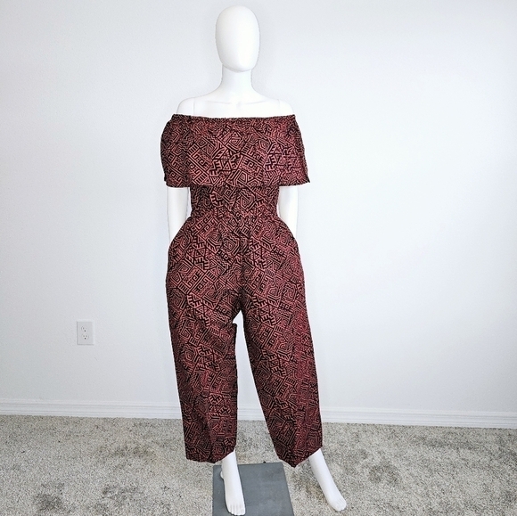 African Print Ankara Style Pants Jumper Jumpsuit Romper - Picture 5 of 5